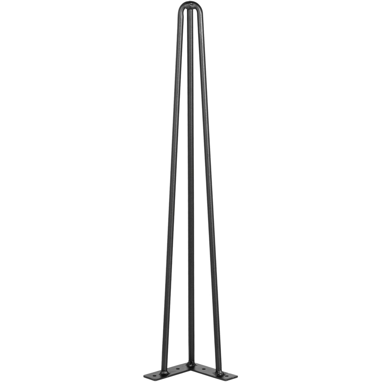 Haarnadel-Tischbeine, 61 cm, schwarz, 4er-Set, Schreibtischbeine, je 100 kg Tragkraft, Haarnadel-Tischbeine, 3 Stangen für Bank, Schreibtisch, Tisch, Esstisch, Stühle, Kohlenstoffstahl, DIY-Tischbeine, Hochleistungsmöbel