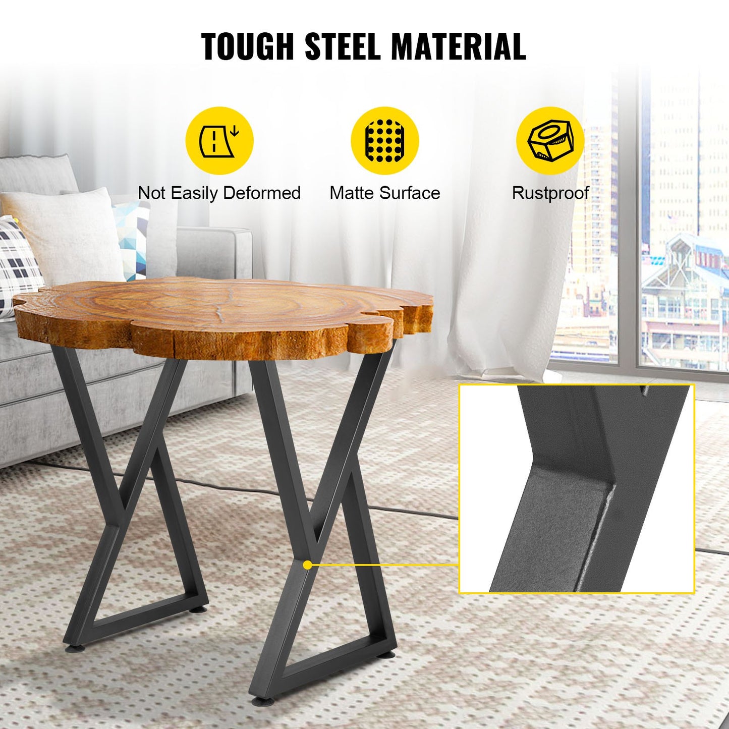 Z-form metallbordsben Matbordsben 28"x18" skrivbordsben Set med 2
