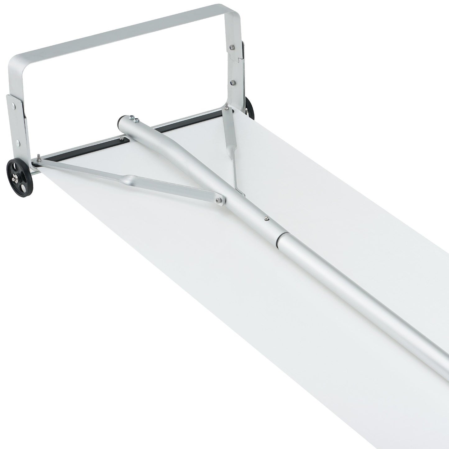 Snow Gutter, 30ft Reach Aluminum Roof Shovel with Glide Cloth, Premium 19" Blade Snow Removal Tool, Secure on Roof with Roller Wheels, Anti-Slip Handle, Used for House Roofs, Car Snow, Wet Leaves