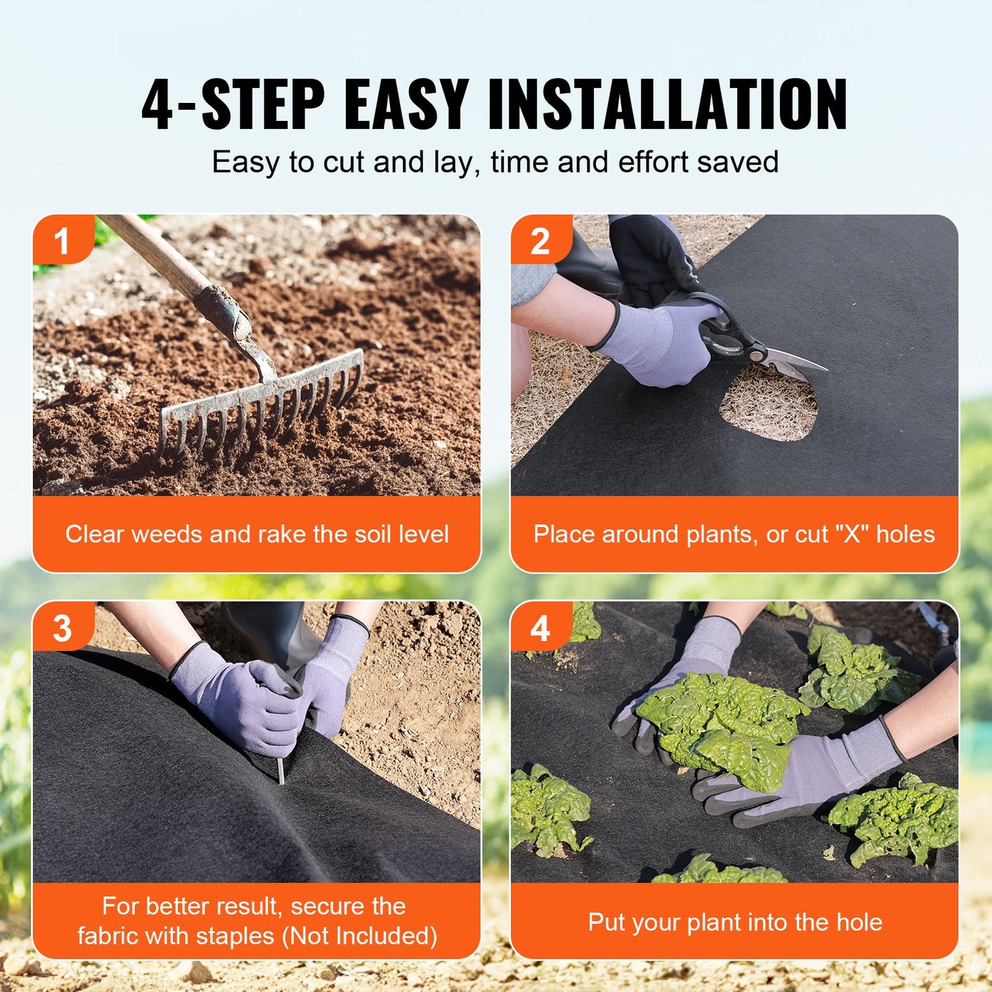 Driveway Fabric, 3.28x164FT Nonwoven Geotextile Fabric for Landscaping, Heavy Duty Garden Weed Barrier Fabric, 4.43OZ Landscape Fabric, French Drains Drainage Fabric, Ground Cover Weed Control