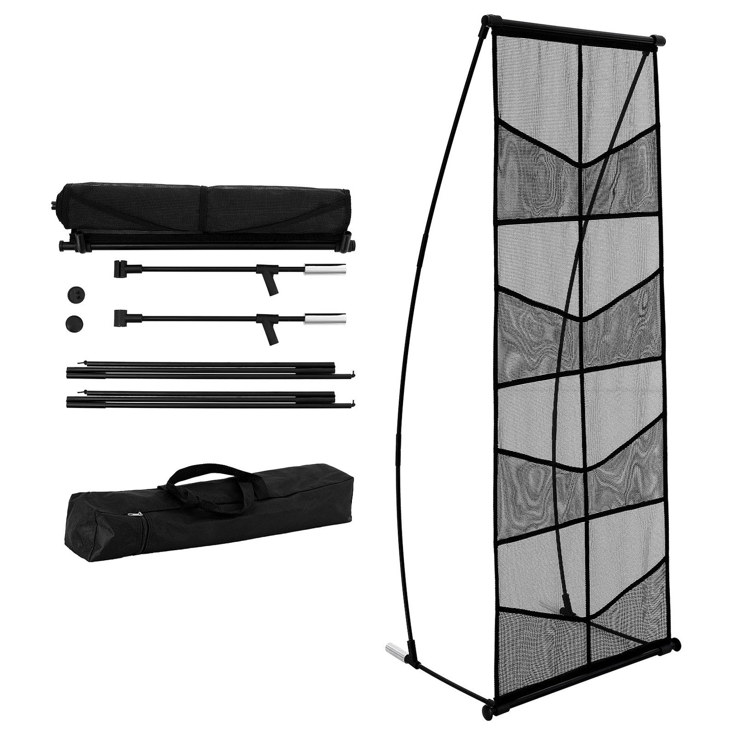 Broschyr Display Stand 4-nivå 8 Pocket Mesh Litteratur Display Hållare Rack