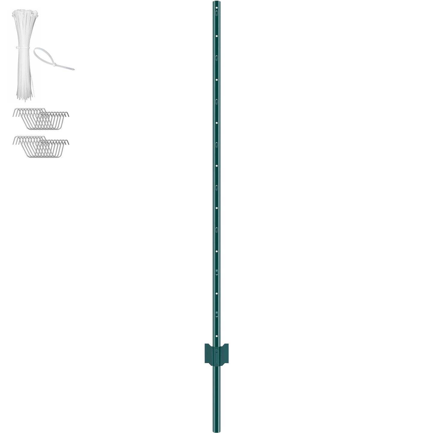 5 fot staketstolpe 10-pack T-stolpe Heavy Duty metall staketstolpar grön
