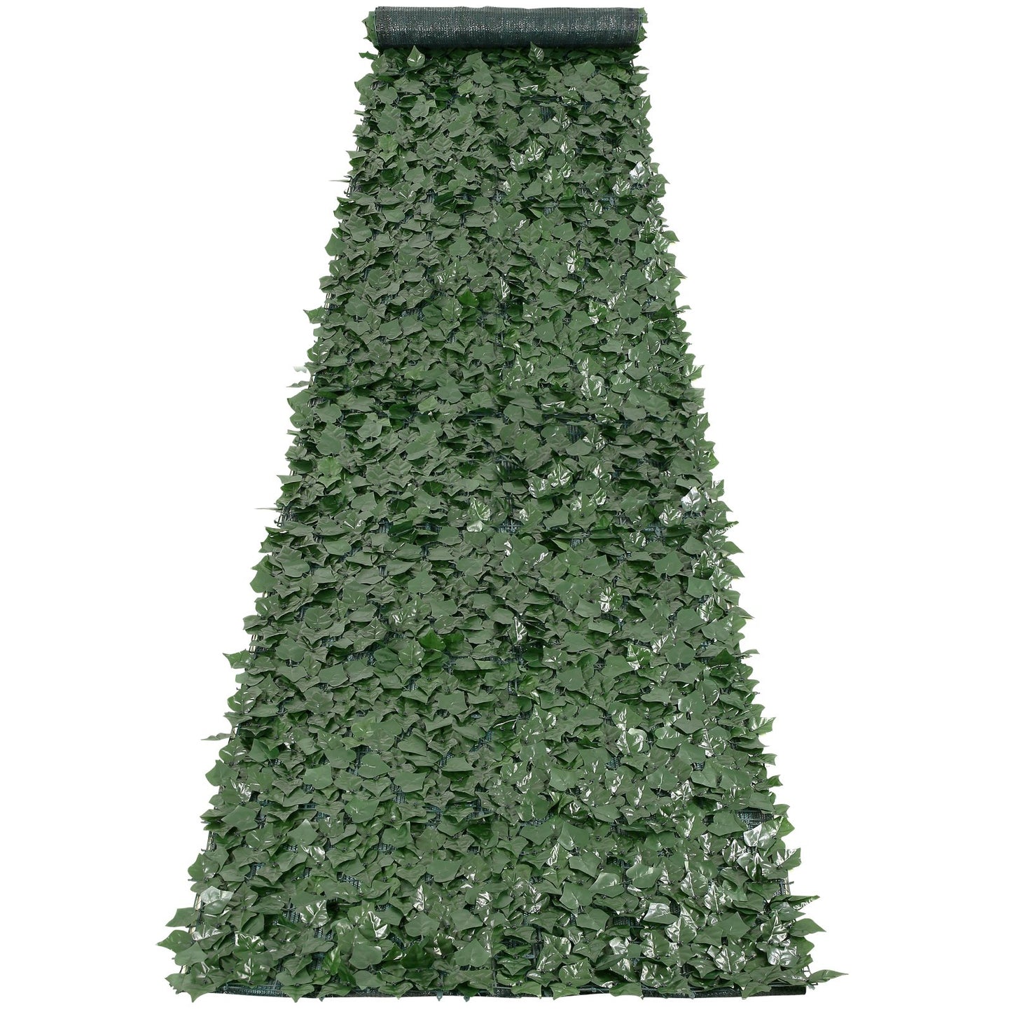 Ivy Privacy Fence, 1 x 5 m Artificial Green Wall Screen, Green Ivy Fence with Mesh Fabric and Reinforced Joint, Fake Hedges Vine Leaf Decoration for Outdoor Garden, Yard, Balcony
