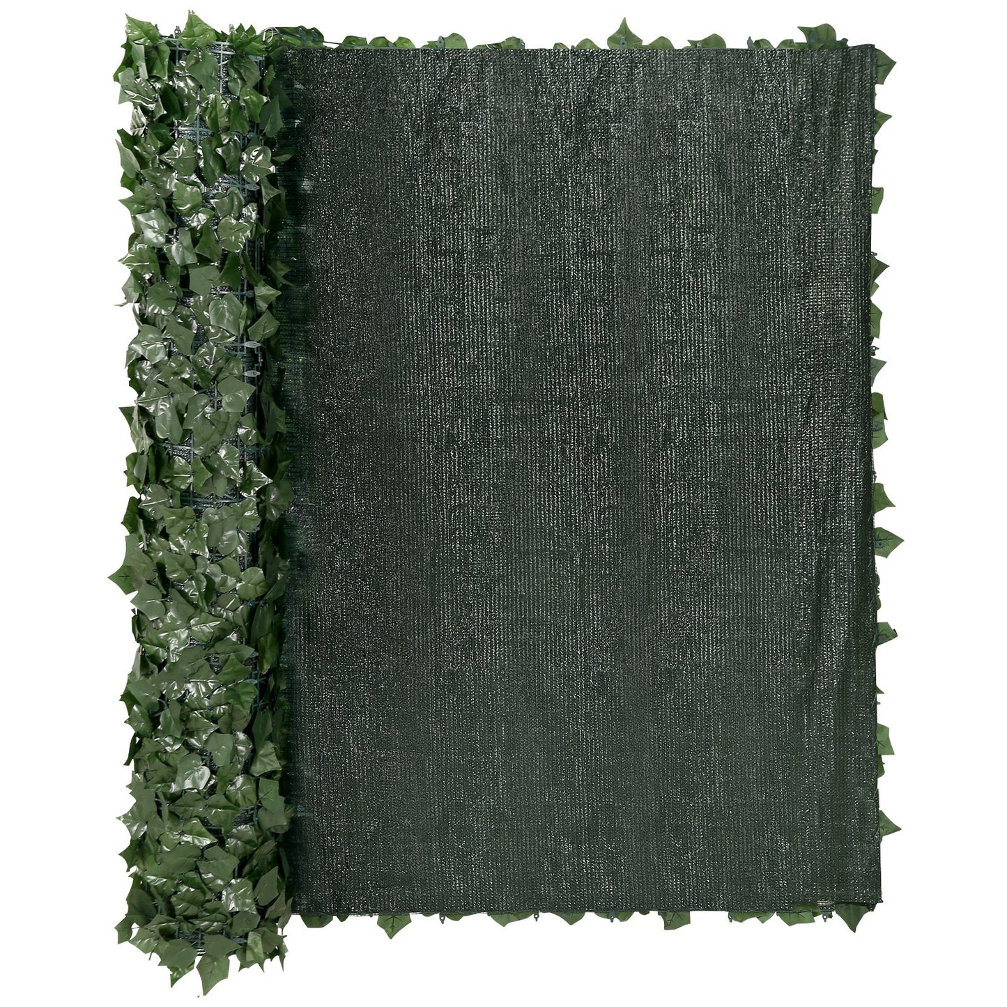 Ivy Privacy Fence, 1.5 x 2.5 m Artificial Green Wall Screen, Green Ivy Fence with Mesh Fabric and Reinforced Joint, Fake Hedges Vine Leaf Decoration for Outdoor Garden, Yard, Balcony