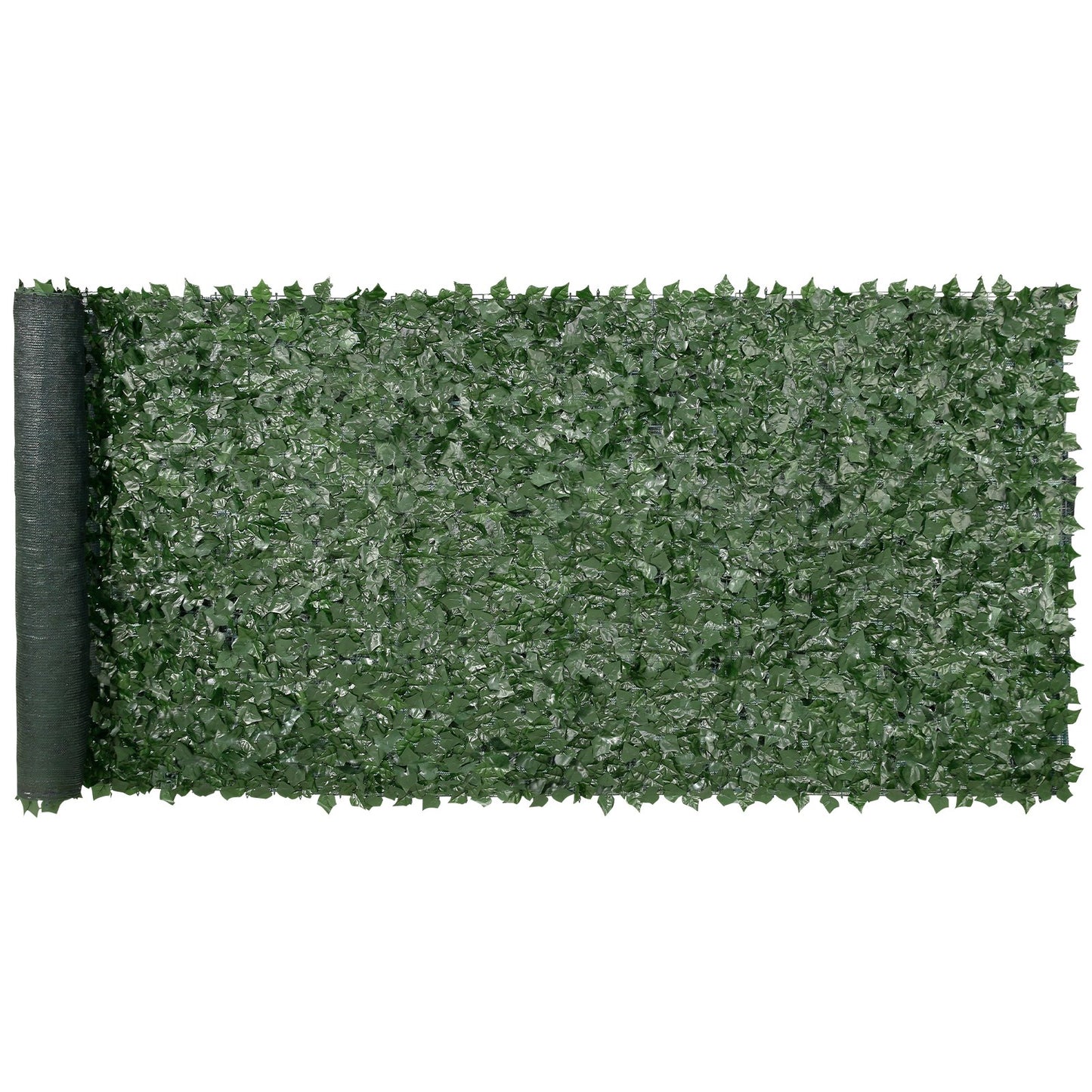 Ivy Privacy-staket, 1,5 x 4 m konstgjord grön väggskärm, grönt Ivy-staket med nättyg och förstärkt fog, falska häckar Vinbladsdekoration för utomhusträdgård, gård, balkong