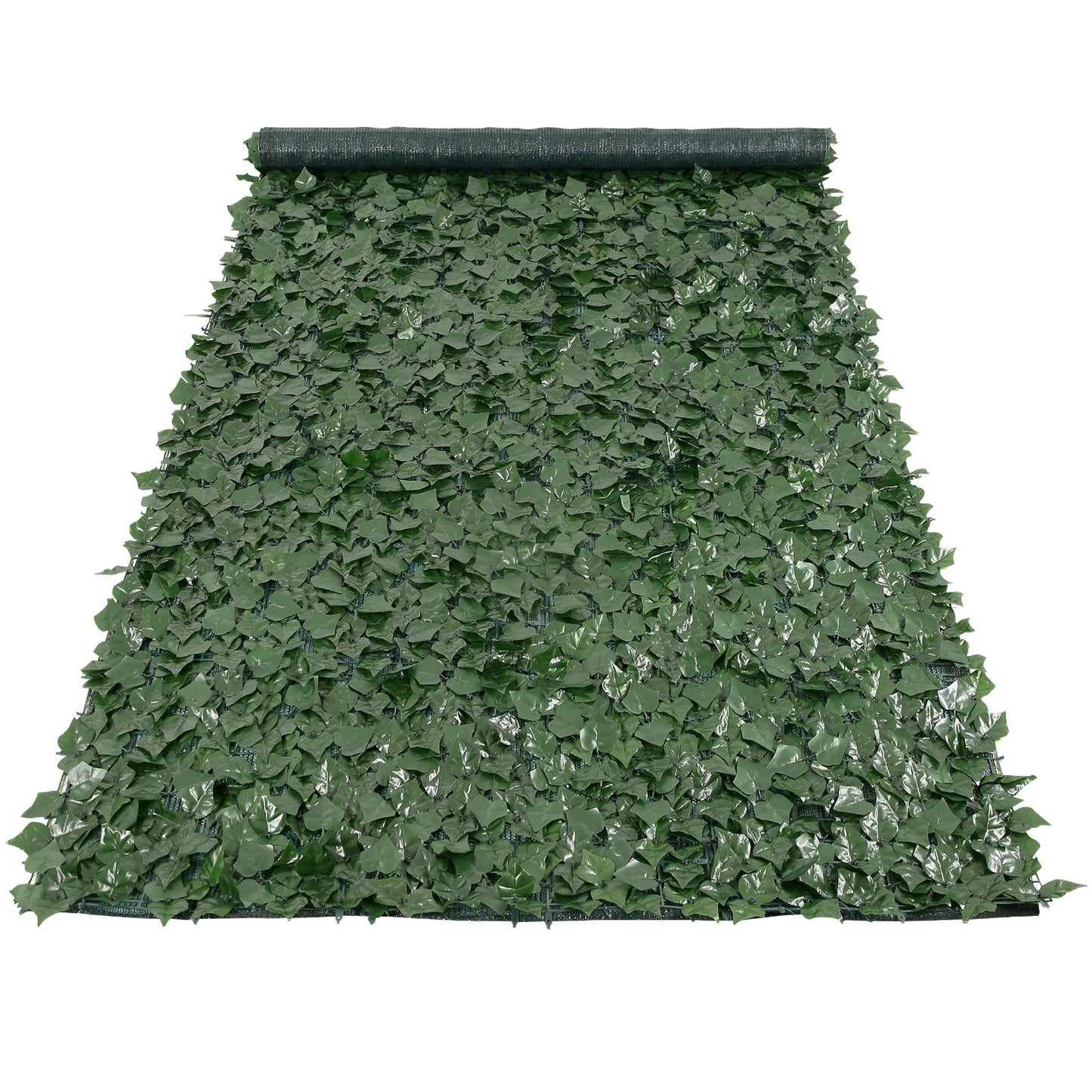 Ivy Privacy-staket, 1,5 x 4 m konstgjord grön väggskärm, grönt Ivy-staket med nättyg och förstärkt fog, falska häckar Vinbladsdekoration för utomhusträdgård, gård, balkong