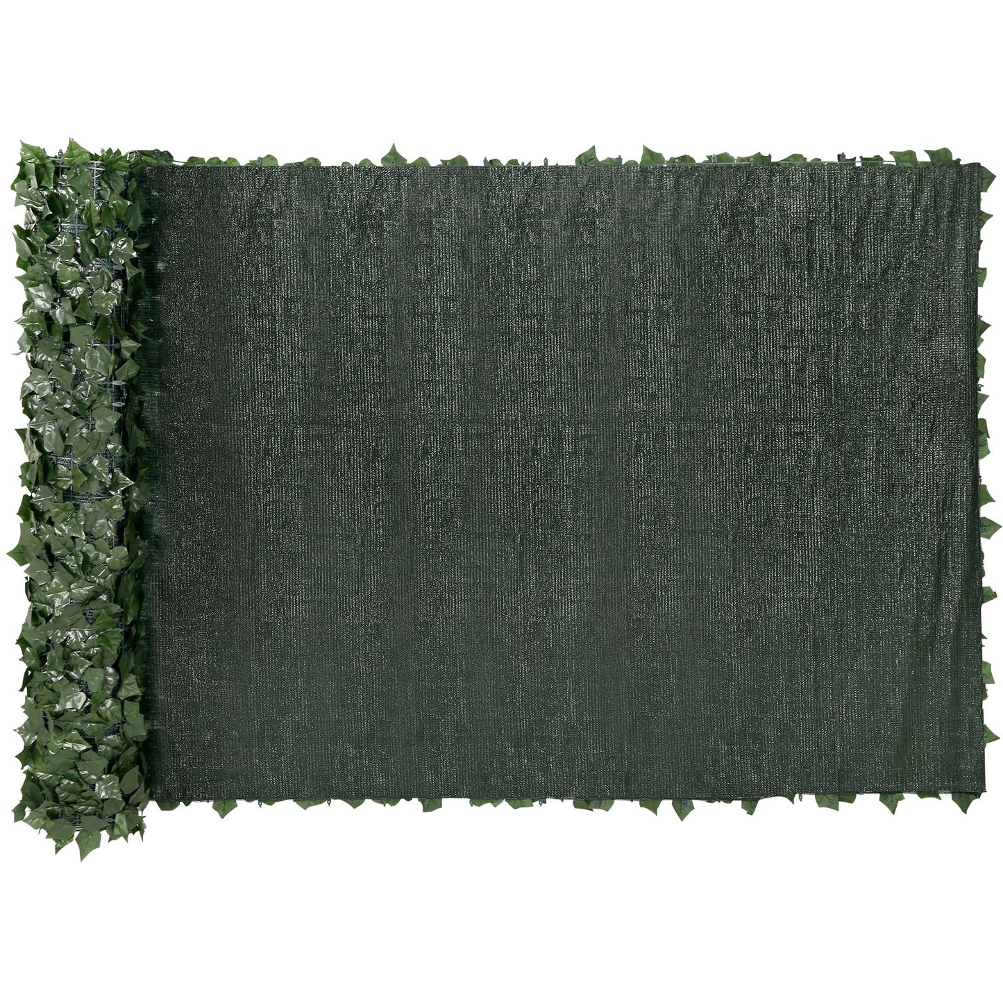 Ivy Privacy-staket, 1,5 x 4 m konstgjord grön väggskärm, grönt Ivy-staket med nättyg och förstärkt fog, falska häckar Vinbladsdekoration för utomhusträdgård, gård, balkong