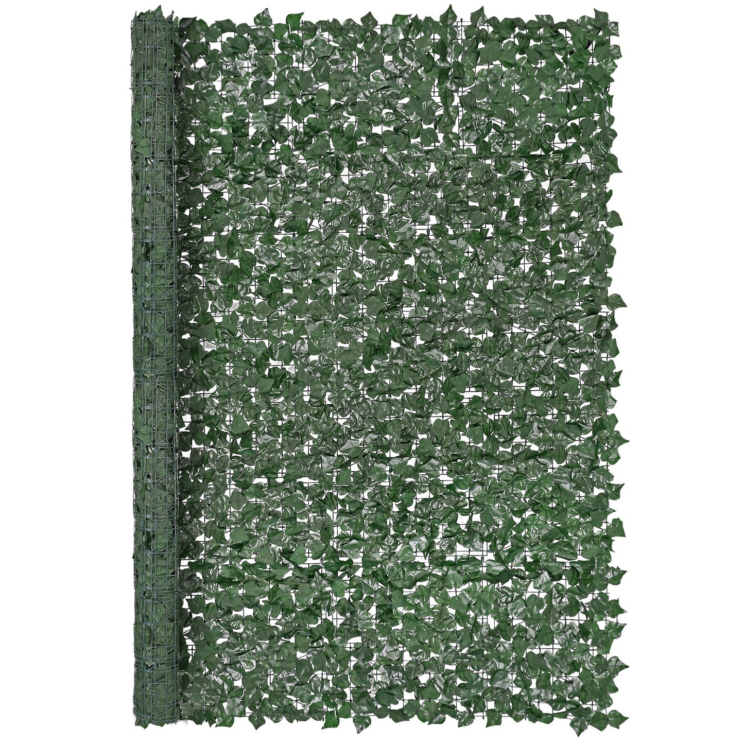 Ivy Privacy Fence, 2440 x 1830 mm Artificiell grön väggskärm, grönt Ivy staket med förstärkt fog, Faux häckar Vinbladsdekoration för utomhusträdgård, gård, balkong, uteplatsdekor