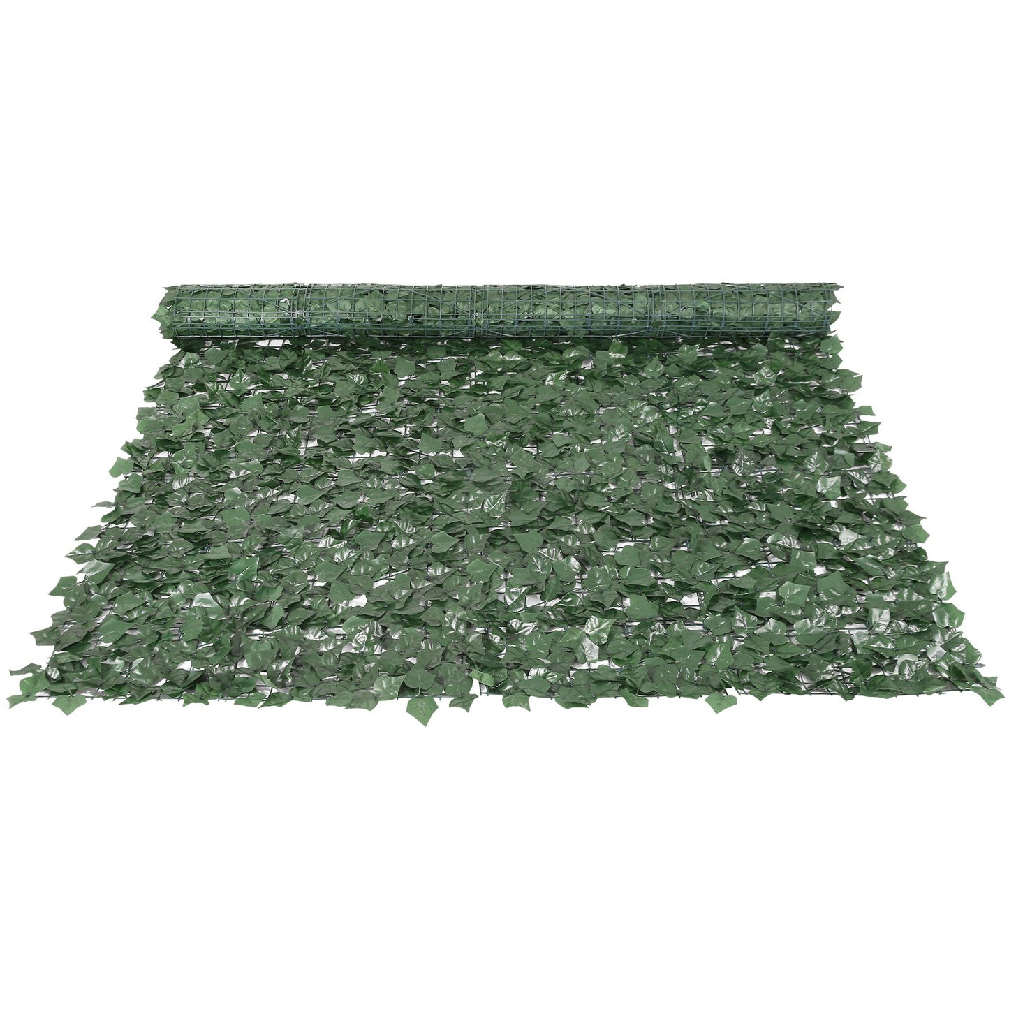 Ivy Privacy Fence, 2440 x 1830 mm Artificiell grön väggskärm, grönt Ivy staket med förstärkt fog, Faux häckar Vinbladsdekoration för utomhusträdgård, gård, balkong, uteplatsdekor