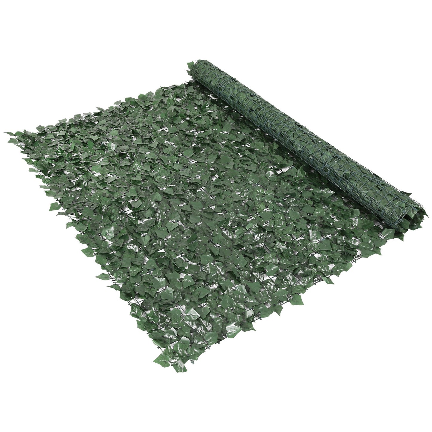 Ivy Privacy Fence, 2440 x 1830 mm Artificiell grön väggskärm, grönt Ivy staket med förstärkt fog, Faux häckar Vinbladsdekoration för utomhusträdgård, gård, balkong, uteplatsdekor