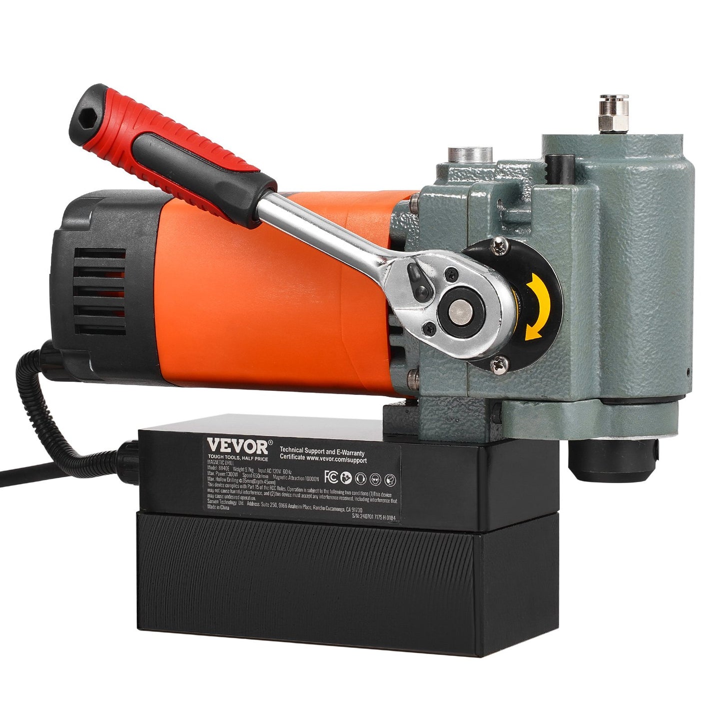 Magnetische Bohrmaschine, 1300 W, niedriges Profil, Magnetbohrmaschine, leicht, tragbar