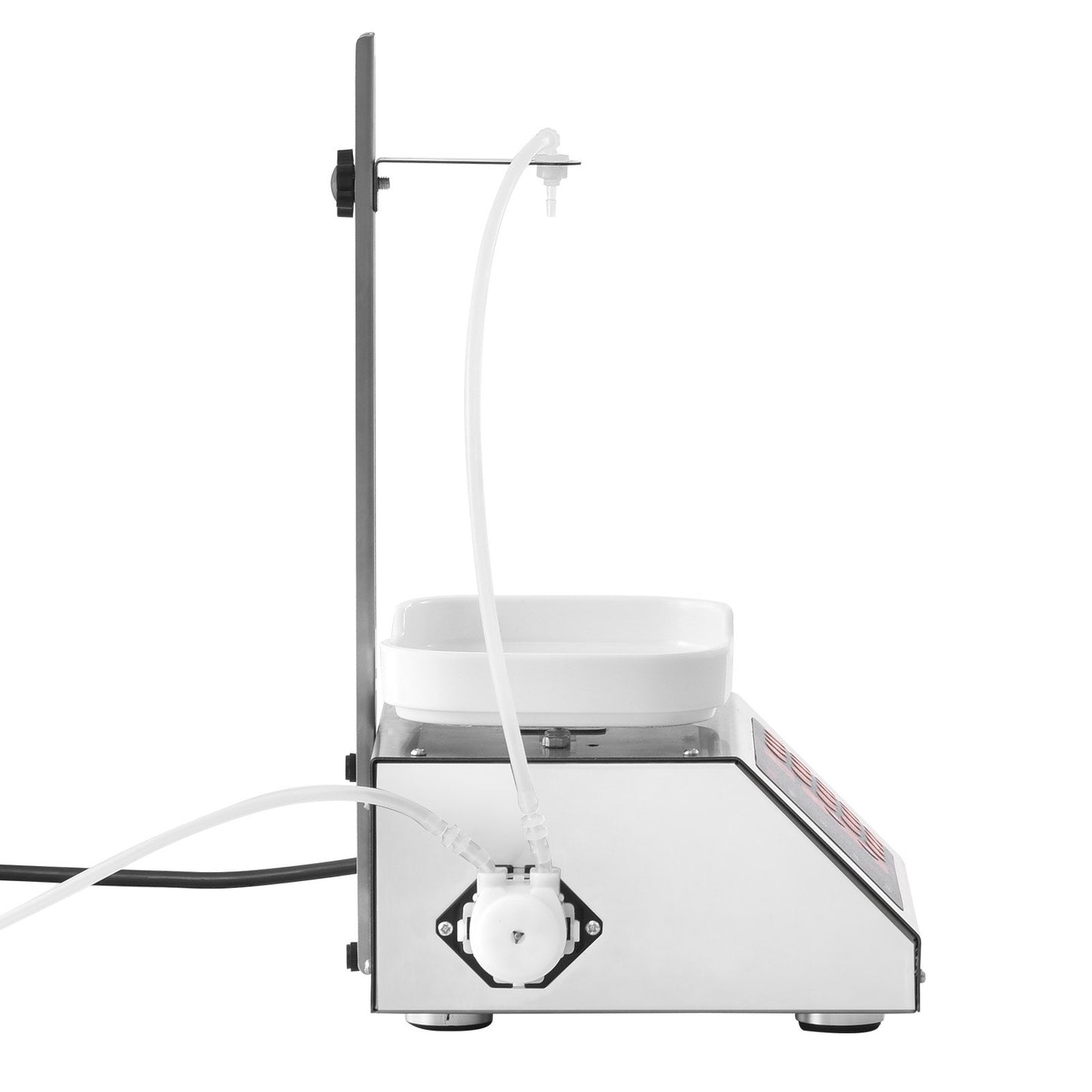 Liquid Filling Machine, 5-50g Weighing Capacity, Automatic Bottle Filling Machine, Bottling Machine Peristaltic Pump Digital Control for Milk, Water, Wine, Beverage, Soy Sauce (Single Nozzle)