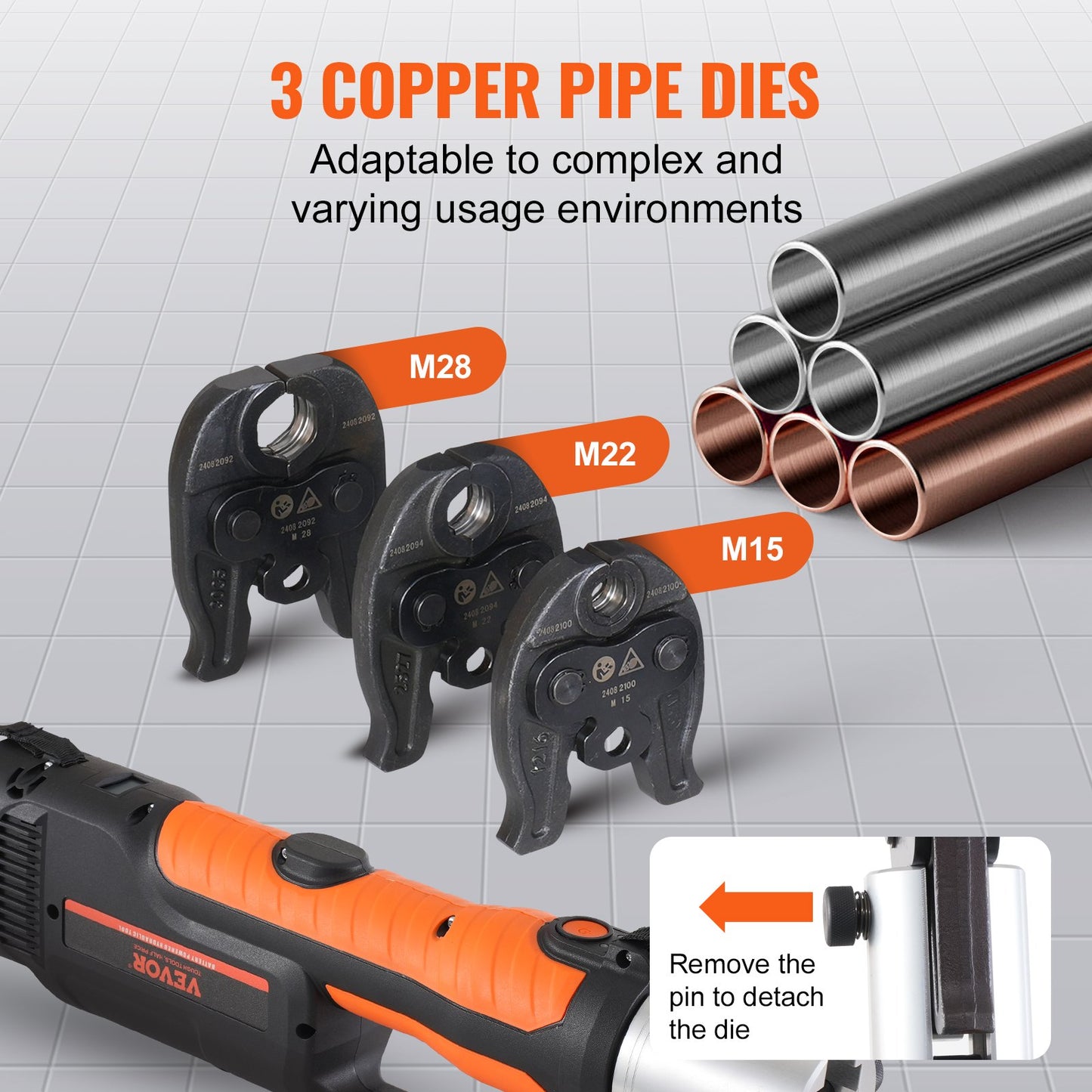 Pro Press Tool Pipe Crimping Kit Press Tool Battery Kit M15 M22 M28 Käft