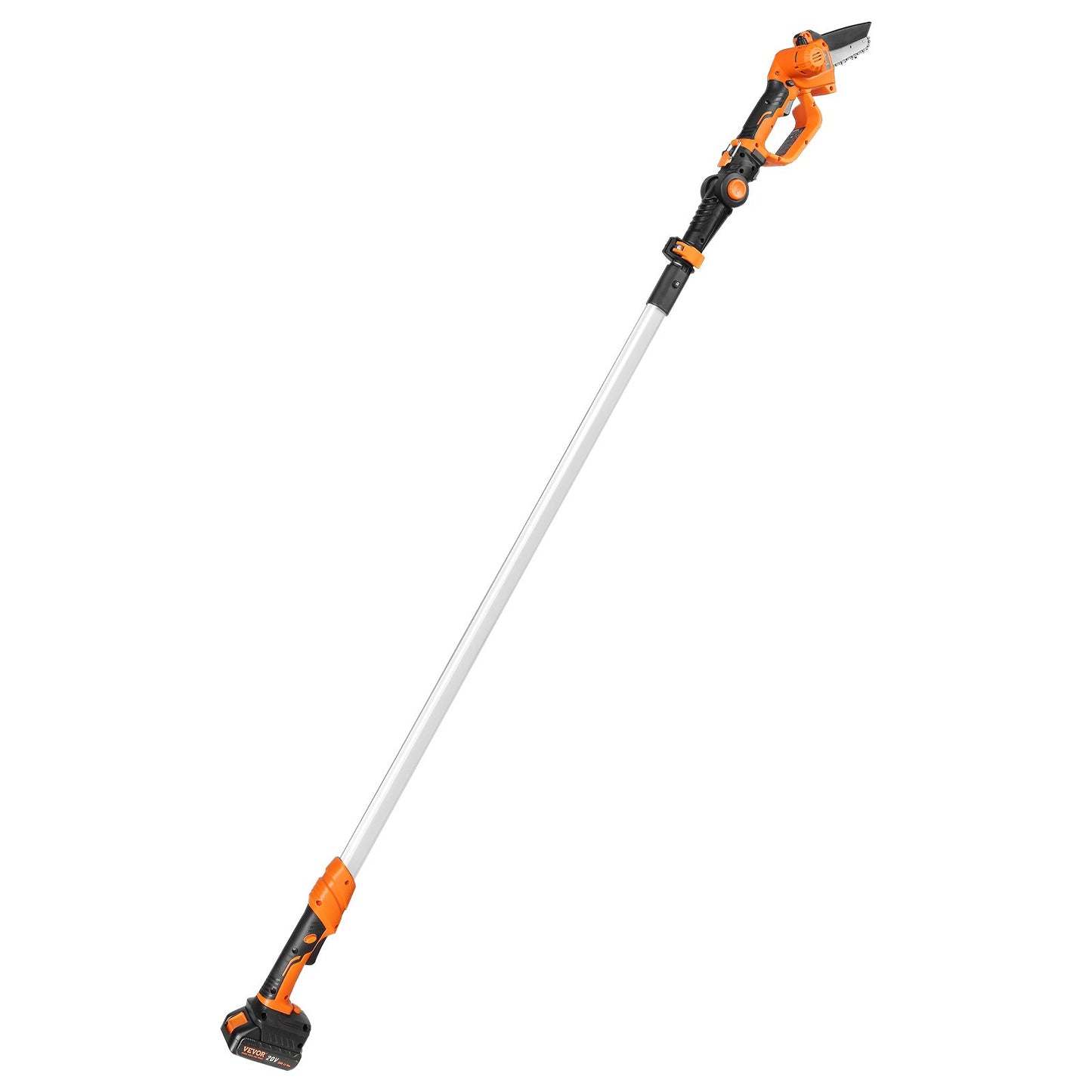 2-in-1 Cordless Pole Saw & Mini Chainsaw, 20V 2Ah Battery Pole Chainsaw, 5" Cutting Capacity 8 ft Reach Pole Saw for Branch Cutting and Tree Pruning (Battery and Blade Guard Included)