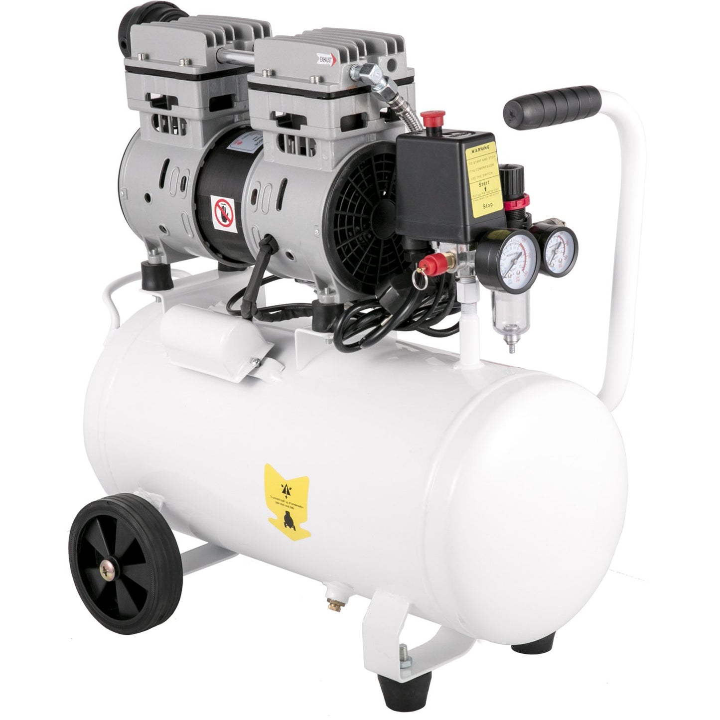 Air compressor 5.5 gallon, portable air compressor 1 hp, oil-free air compressor steel tank 750W, pancake air compressor 115 PSI, ultra-quiet compressor for home repair, tire pumping