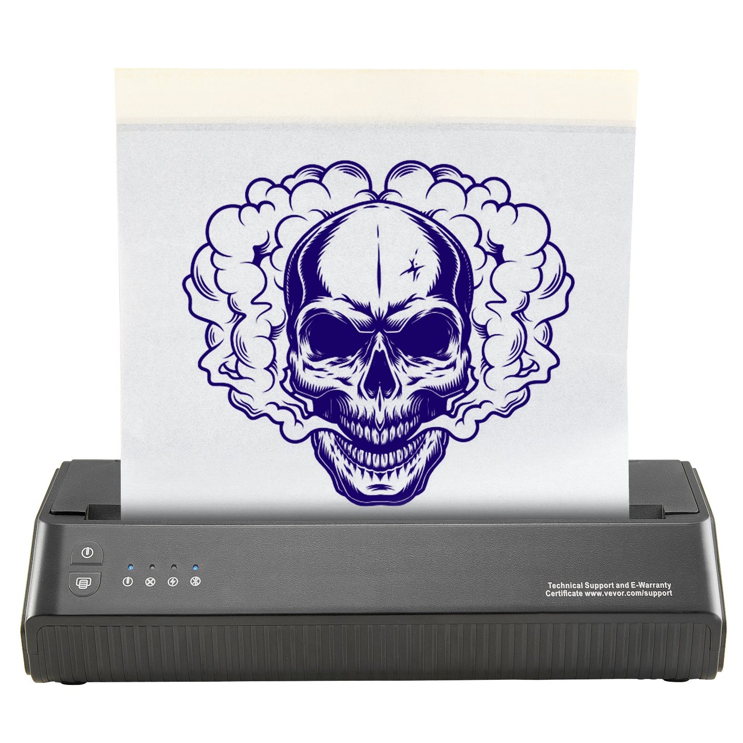 Tattoo-Transfer-Schablonendrucker, kabelloser Bluetooth-Tattoo-Schablonendrucker mit 10-teiligem Transferpapier und Stofftasche, tragbarer Tattoo-Drucker für Android- und iOS-Telefone, iPad und PC