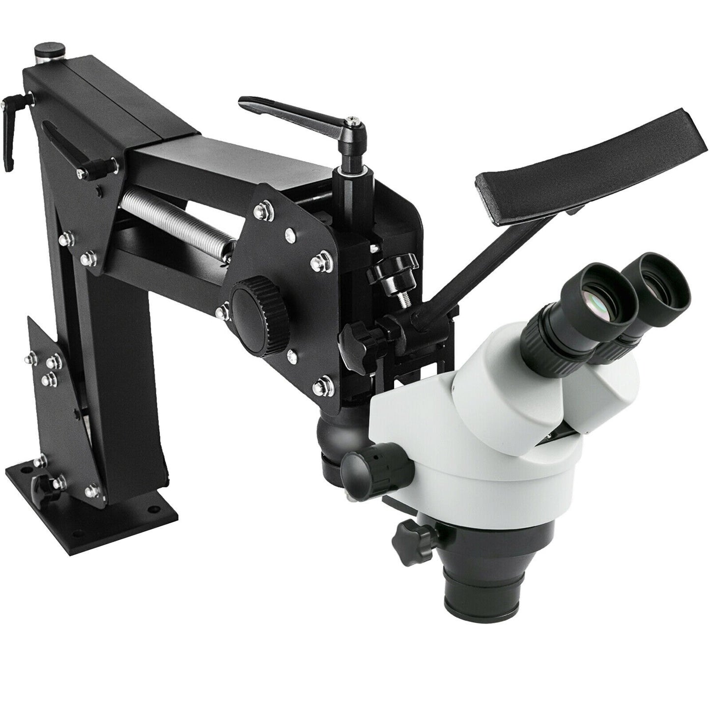 Micro Inlaid Mirror Multi-way Micro Adjustment Microscope 76mm Lens Spring Mount Jewelry Tools 7X-4.5X