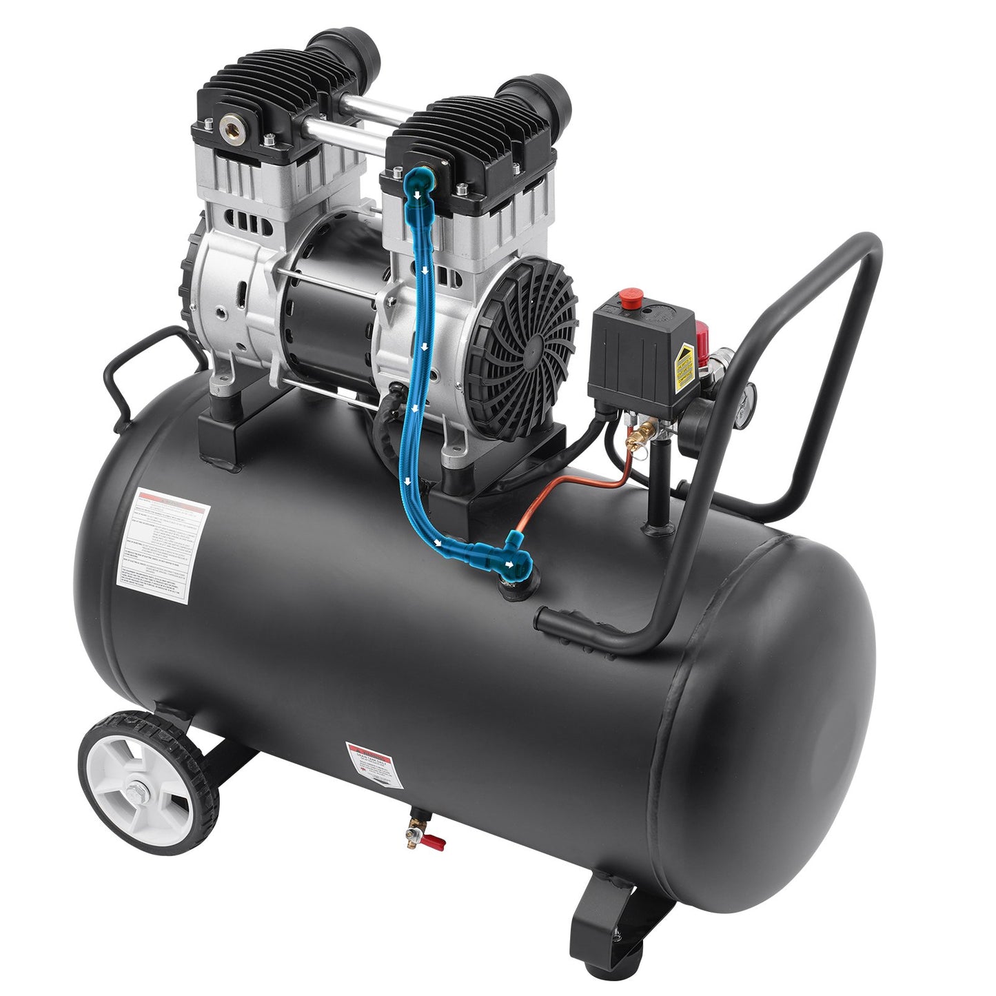 Luftkompressor, kompakt, tragbar, ölfrei, 15 Gallonen, 90 PSI