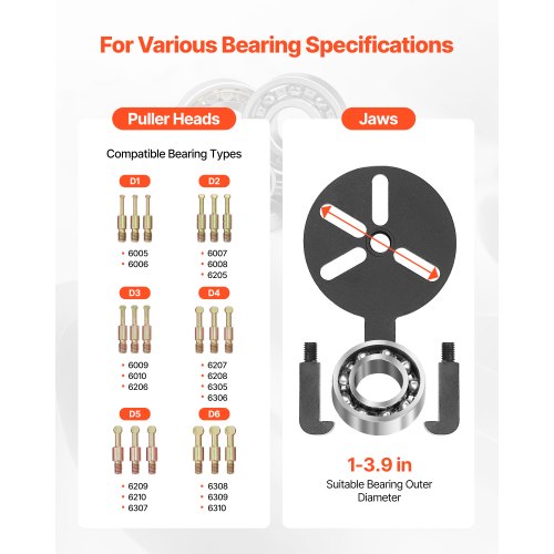 36 in 1 bearing removal puller inner hole removal tool 3-jaw puller