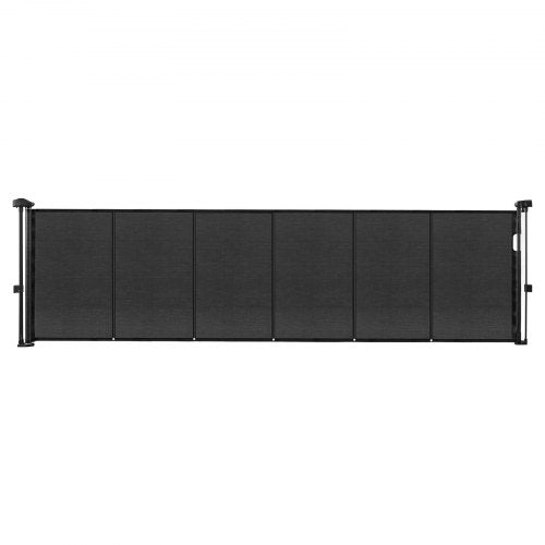 Infällbar Babygrind 870 mm Hög Utdragbar till 2800 mm Bredd Barn Husdjur Svart