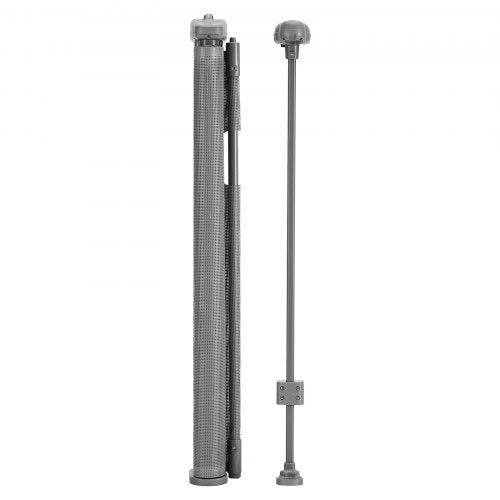 Einziehbares Babygitter 870 mm hoch Ausziehbar auf 1800 mm Breite Kinder Haustiere Grau | EU