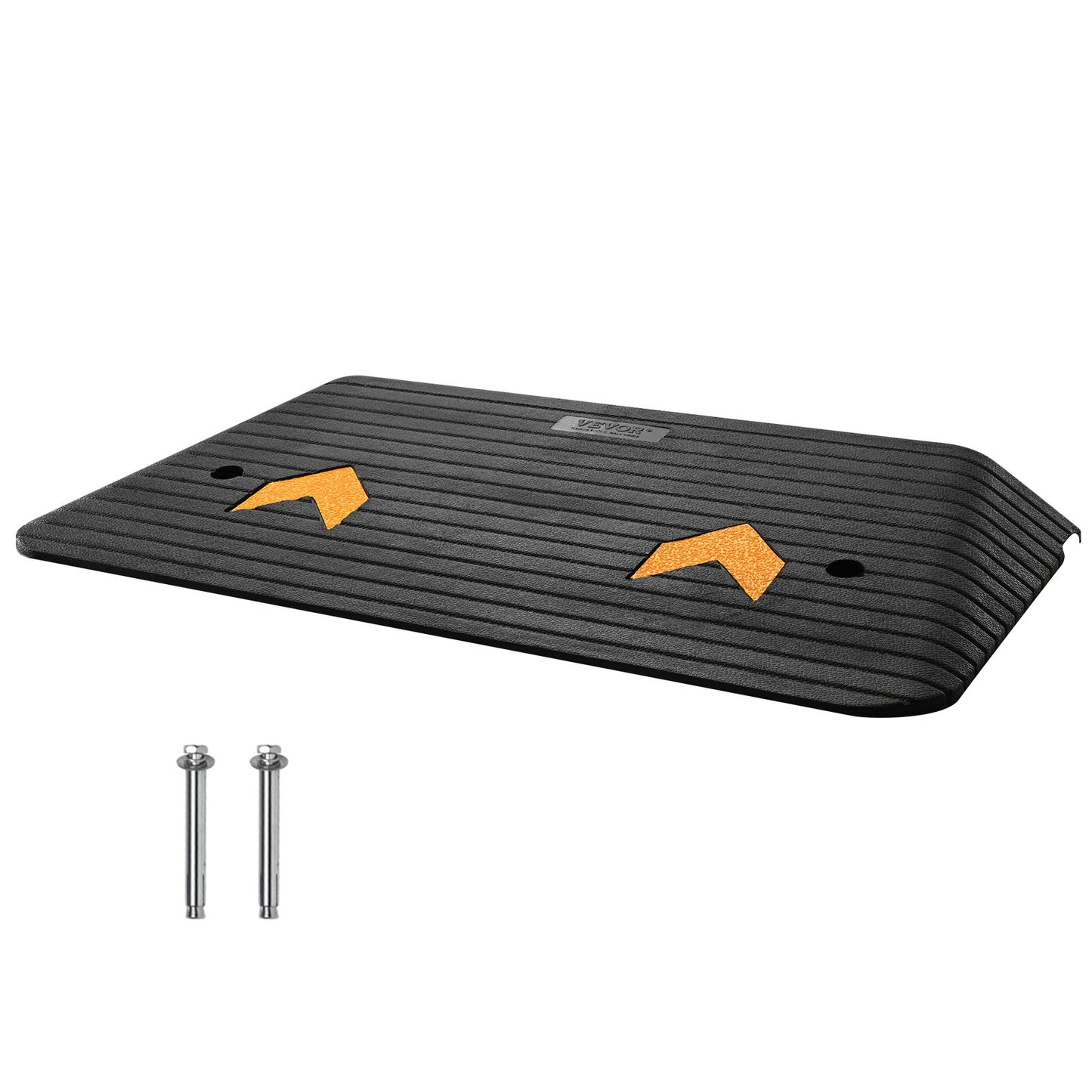 Upgraded Rubber Threshold Ramp, 3 Inch 1 Channel Door Ramp, Natural Rubber Car Ramp with Non-Slip Textured Surface, 33069 lbs Load Capacity Sidewalk Ramp for Wheelchair and Scooter