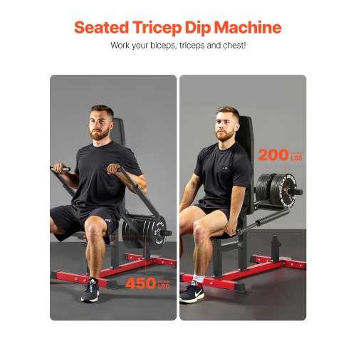 Sittande Dipmaskin Triceps Biceps Press Down Bröstträning med Kabelstång | EU
