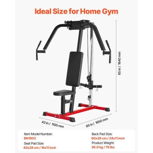 Chest Fly Machine Adjustable Fly Reverse Delt Machine Upper Body Workout | EU