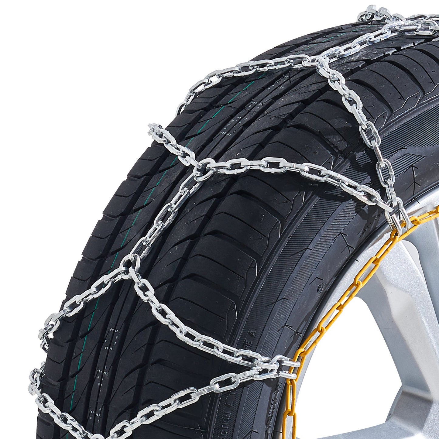 Snow Chains Manganese Alloy Steel 2PCS Traction Snow Tire Chains Silver