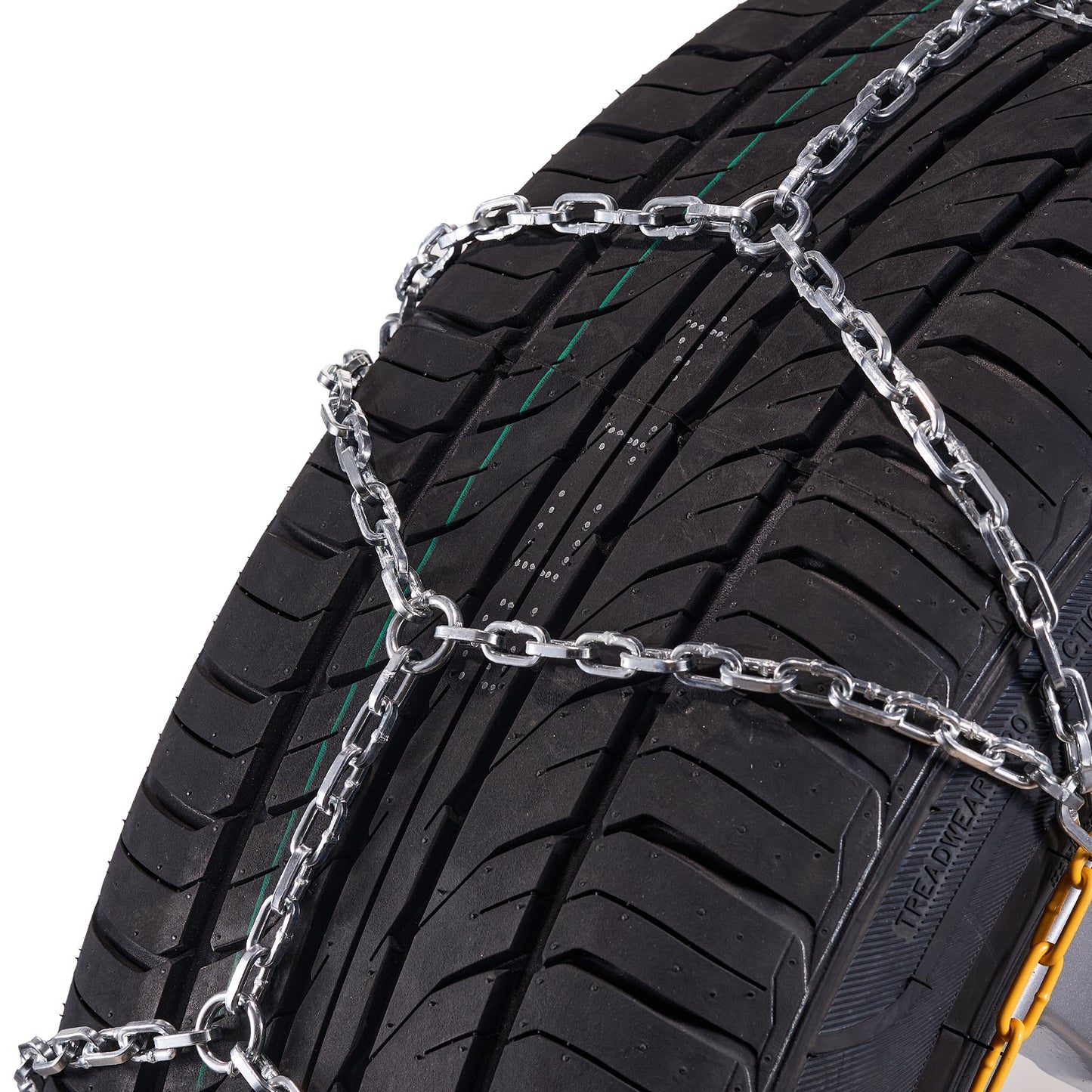 2PCS Snow Chains Manganese Alloy Steel Tow Tire Snow Chains Silver