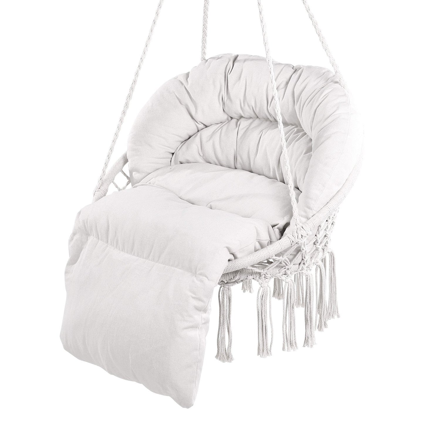 Hängmatta Gungstol Macramé Hängstol med kudde inomhus & utomhus