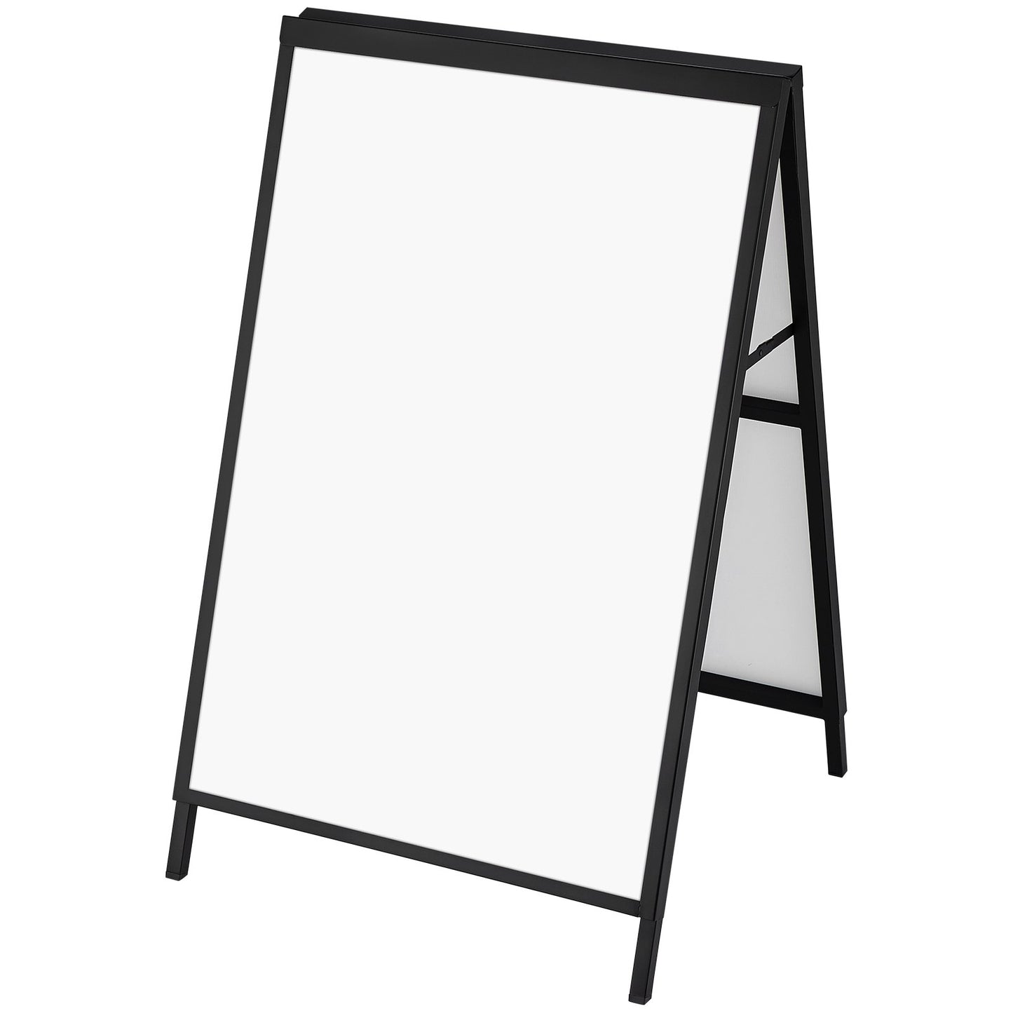 A Frame Sidewalk Sign, 24x36 Inch Heavy Duty Sign Holder with Retractable Sign, Double Sided Folding Sandwich Signs, Steel Sidewalk Sign for Outdoor Street Advertising (Frame Only)
