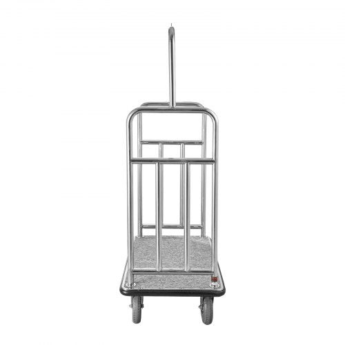 Hotelgepäckwagen 1200 Pfund, gebürstetes Edelstahl-Finish, Pagenwagen | EU