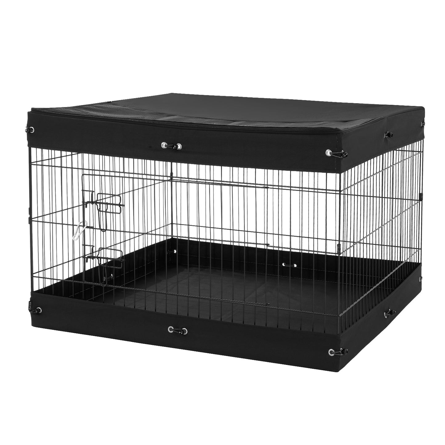 Dog Playpen 4 Panels Foldable Metal Dog Training Pen with Bottom Protection