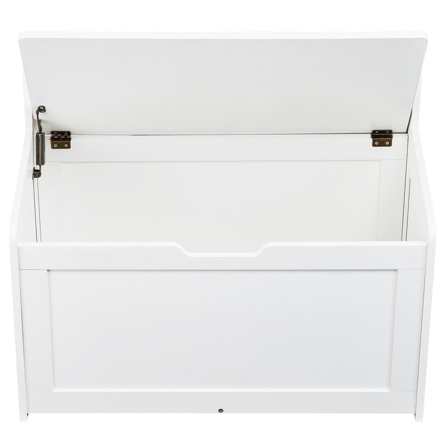 Barnleksaksförvaringsbänk Träleksakslåda Bröst 32,68 x 17,91 x 24,02" Vit