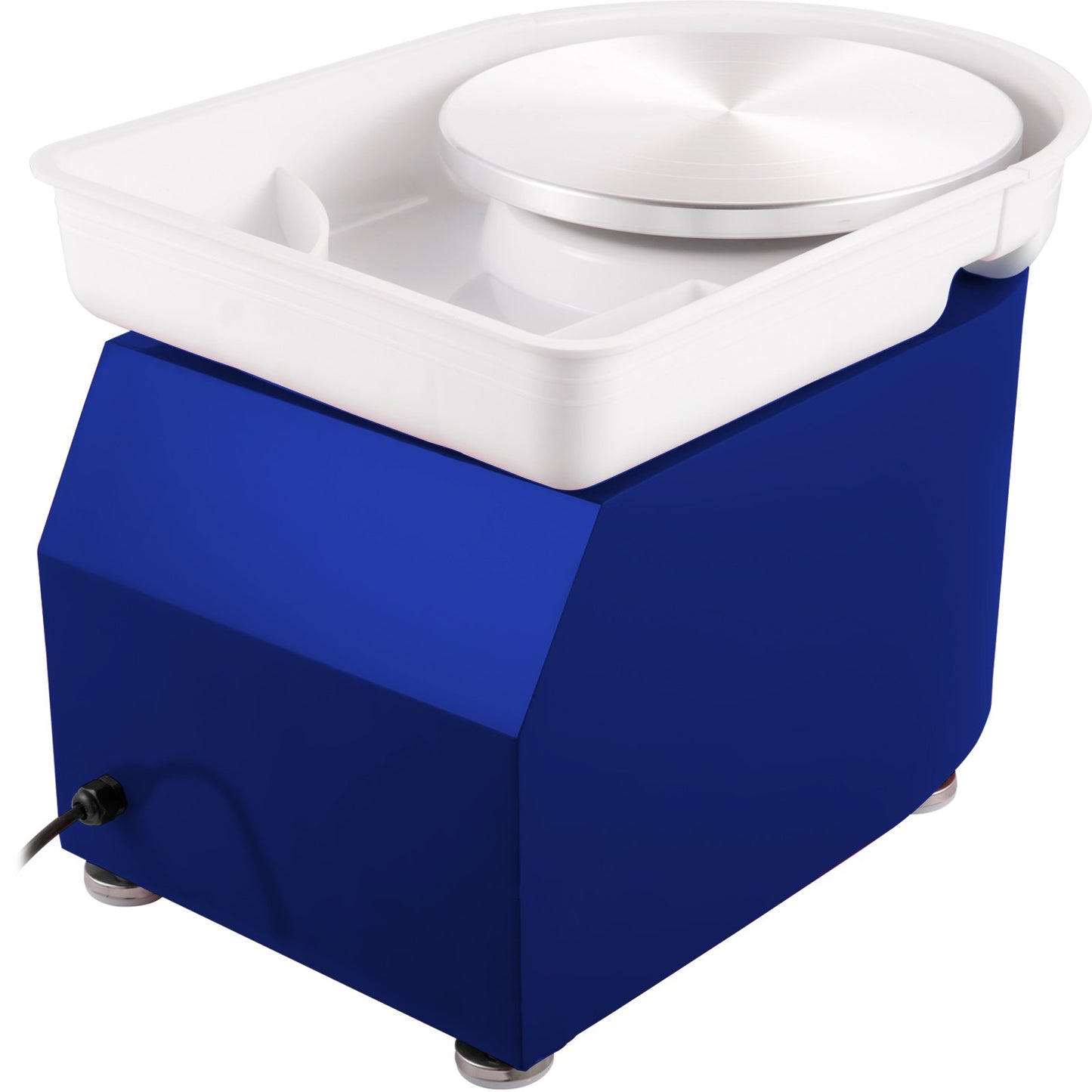 Keramikhjul 11in 0-300 rpm Keramiskt hjul, 350W justerbar hastighetsformningsmaskin med skulpteringsverktyg och förkläde, avtagbar bassängfotpedalkontroll för konsthantverk och hemma DIY Blue