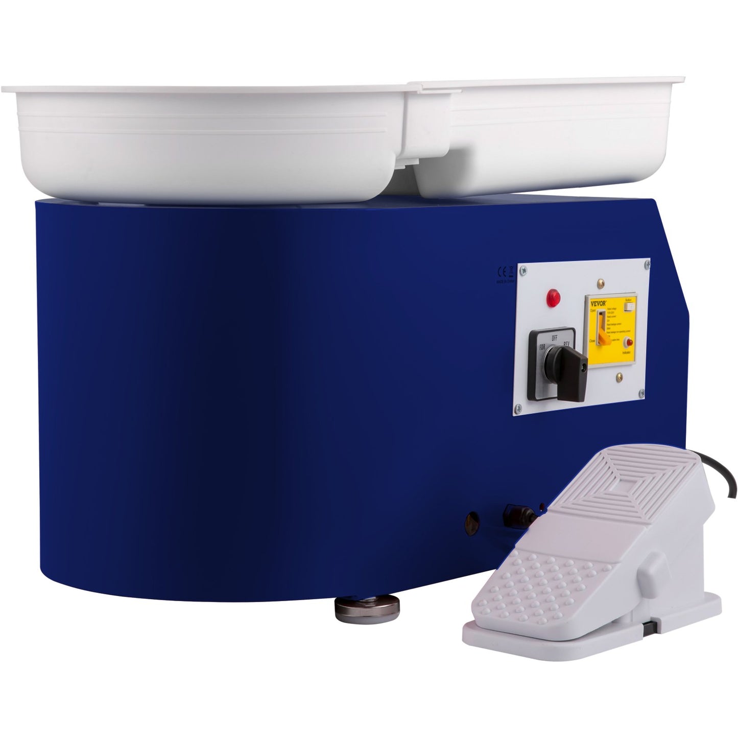 Keramikhjul 11in 0-300 rpm Keramiskt hjul, 350W justerbar hastighetsformningsmaskin med skulpteringsverktyg och förkläde, avtagbar bassängfotpedalkontroll för konsthantverk och hemma DIY Blue