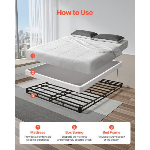 Boxspring Queen size-sängram med tyg 204 L x 144 B x 106 H | EU