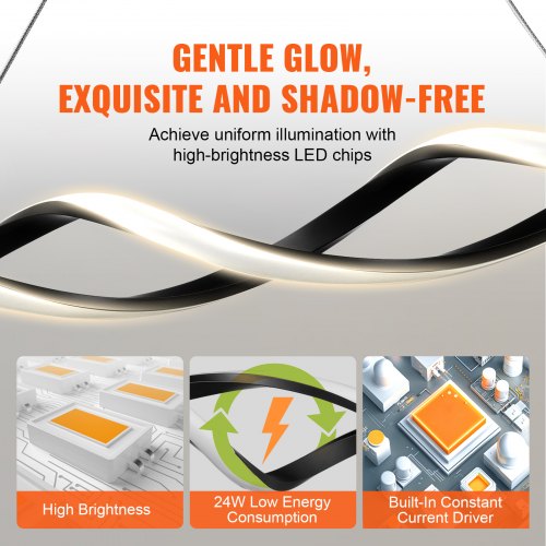 Modern Chandelier Light Fixtures Dimmable LED Pendant Light Remote Control | EU