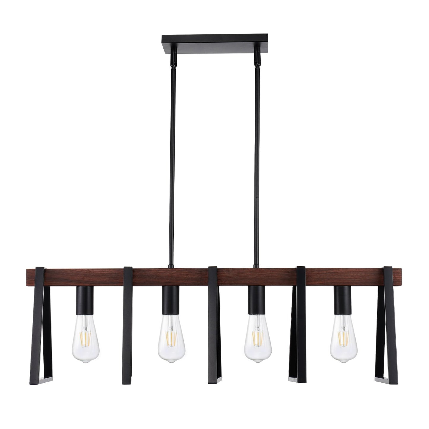 4-Light Kitchen Island Pendellampor 60W Justerbar matsalslampa E27