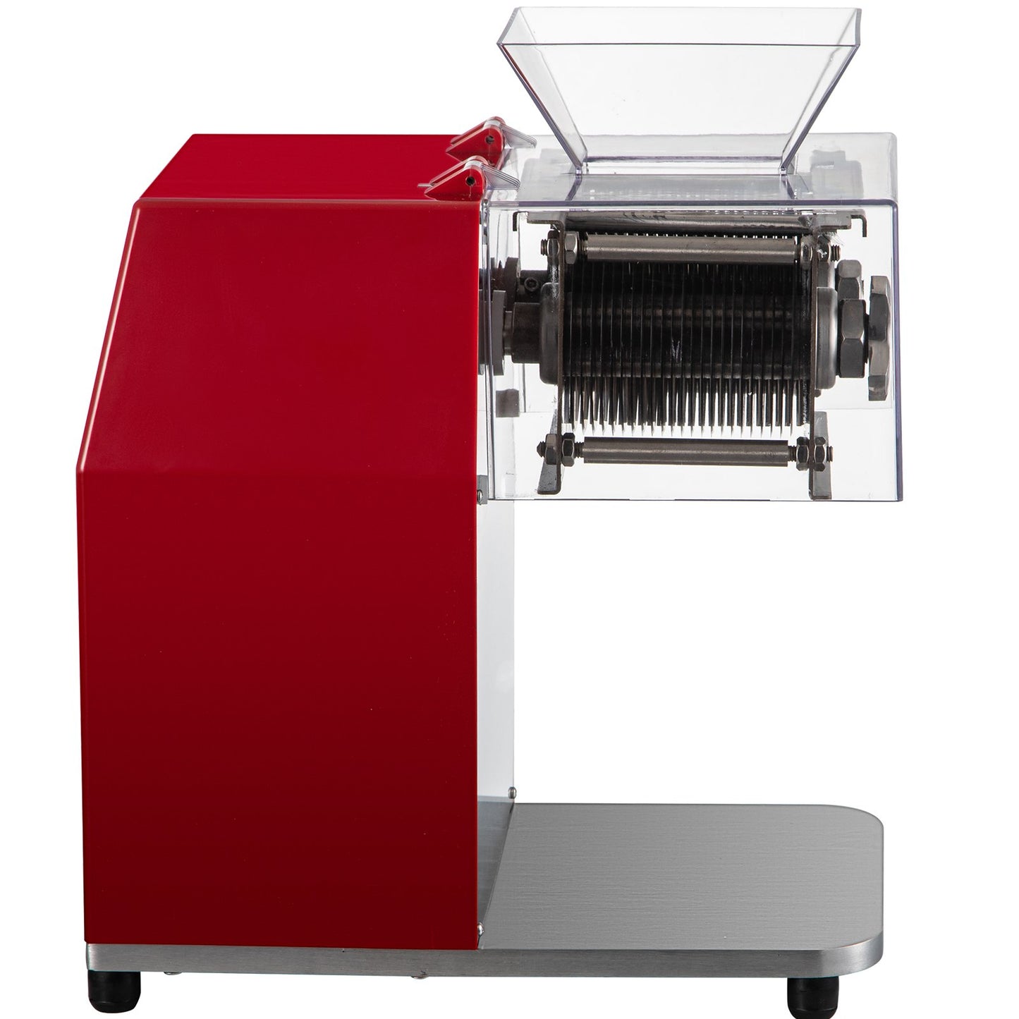Kommerzieller Fleischschneider, 551 lbs/h, 850 W, Fleischzerkleinerer, 3,5 mm elektrischer Fleischschneider, Lebensmittelschneider aus Edelstahl, für Küche, Supermarkt, Lamm, Rind, Huhn, Rot