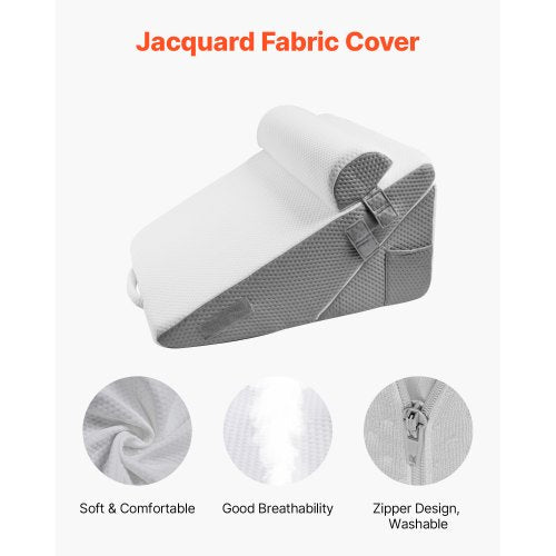orthopedic bed wedge pillow 3 pcs adjustable for back, legs, neck, sleep, GERD | EU