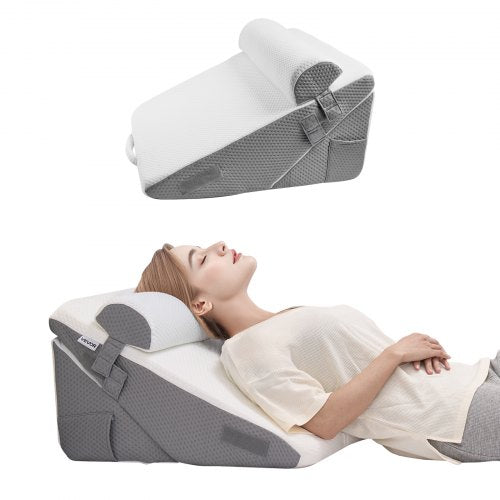 orthopedic bed wedge pillow 3 pcs adjustable for back, legs, neck, sleep, GERD | EU