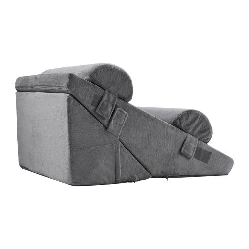 orthopedic bed pillow with wedge, 4 pcs, adjustable for back, legs, neck, sleep, GERD | EU