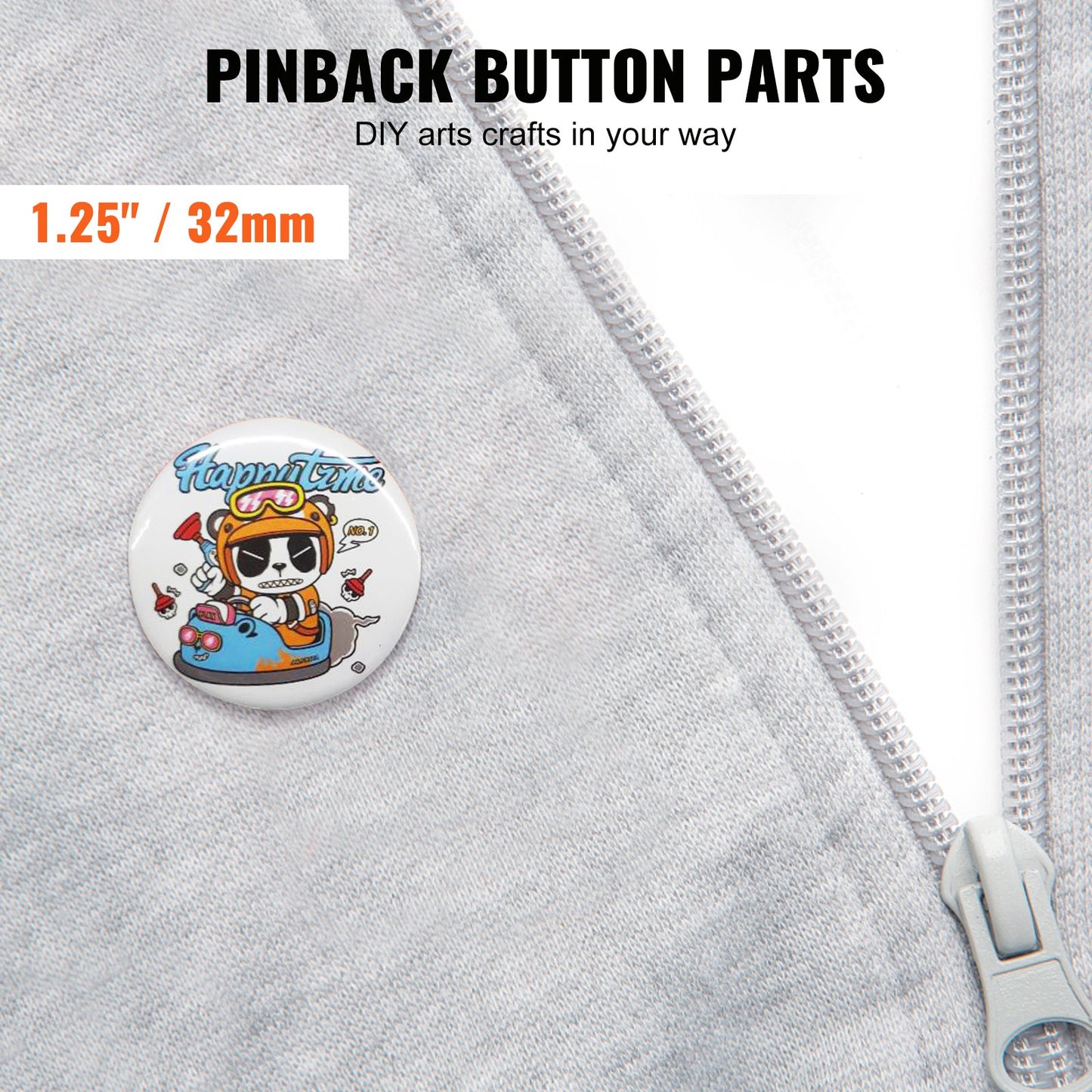 1.25" 32mm Button Badge Parts Accessories for Button Maker Machine 500 sets