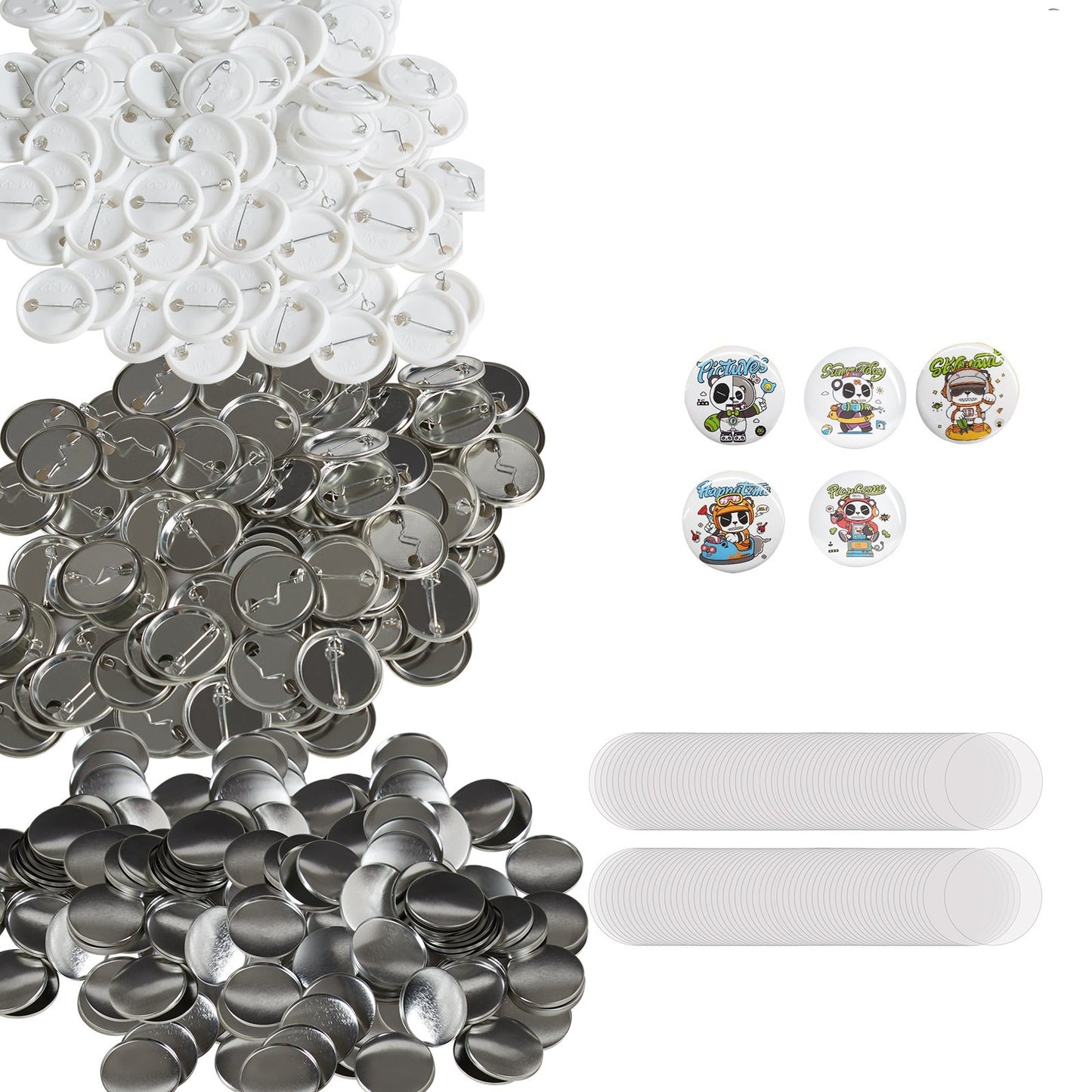 1.25" 32mm Button Badge Parts Accessories for Button Maker Machine 500 sets