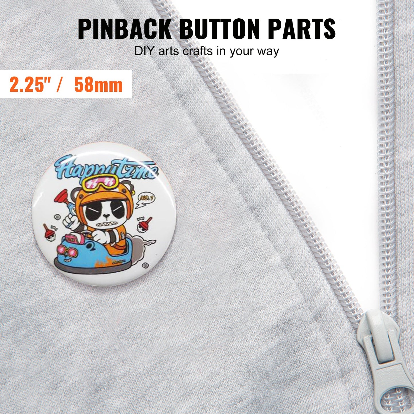 2,25" 58mm Button Badge Teile Zubehör für Button Maker Maschine 500 Sets