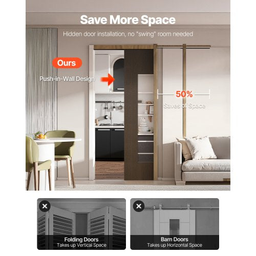 Pocket door frame set Pocket door set for 610-762 mm width 2032 mm height steel
