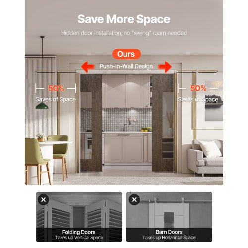 Pocket door frame kit Pocket door kit for 1219-1829 mm width 2032 mm height
