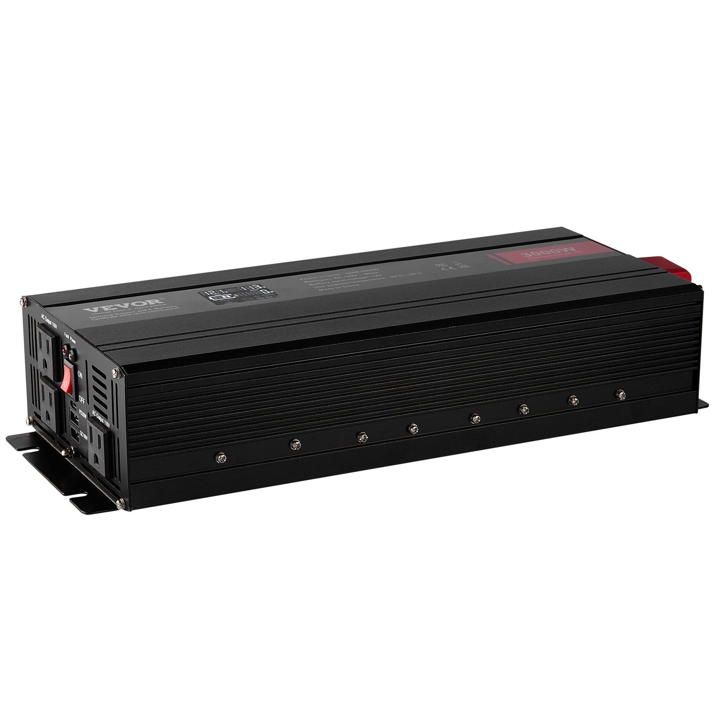 Modifierad Sine Wave Power Inverter 3000W DC12V till AC230V LCD-skärm CE FCC